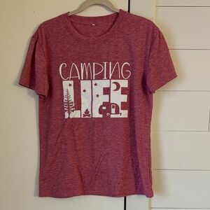 Camping Life Women's Short Sleeve Tee - Maroon